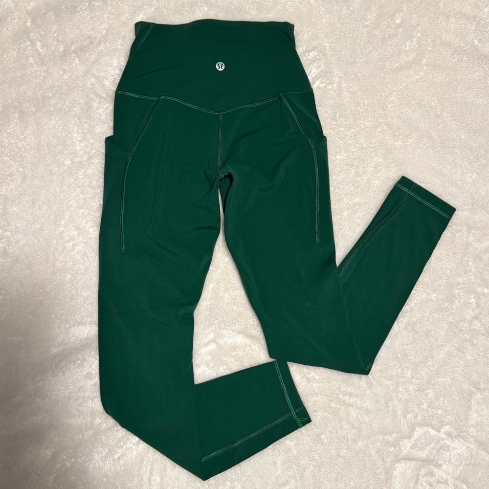 Lululemon Align High-Rise Pant 26” Inseam Leggings With Pockets Everglades Green